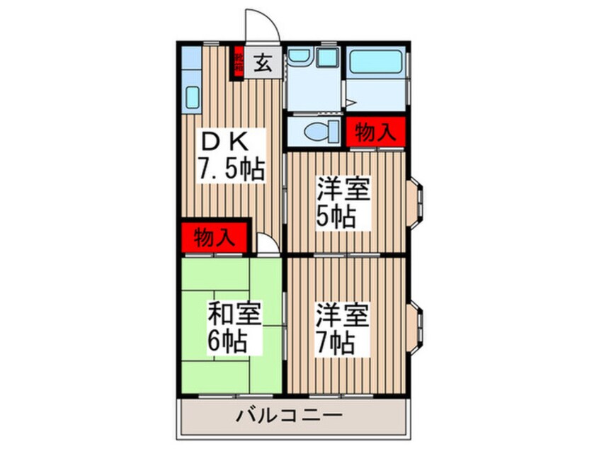 間取図 第３秋山ハイツ