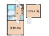 ベルフラッツ元住吉 1Kの間取り