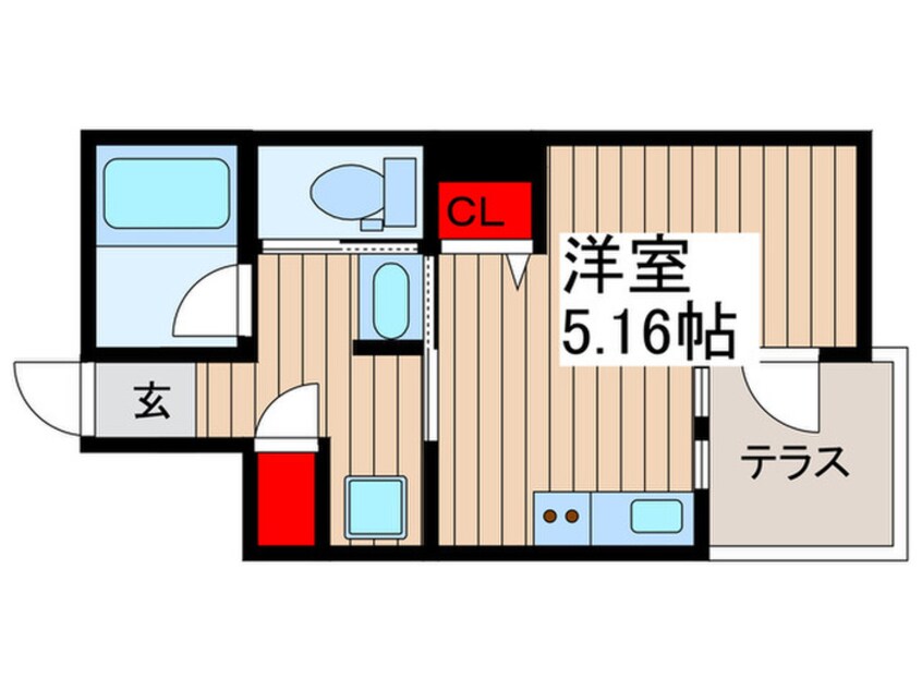 間取図 Ｔｈｅ　Ｔｅｒｒａｃｅ新検見川