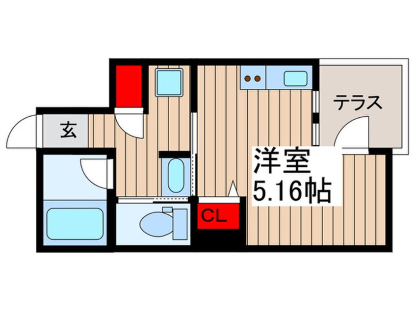 間取図 Ｔｈｅ　Ｔｅｒｒａｃｅ新検見川