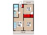 東国分マンション(401) 2DKの間取り
