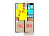 マルヤマコ－ポ 2DKの間取り