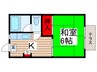 フォーヴル中山 1Kの間取り