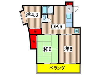 間取図 ファイン東百合ケ丘 ５