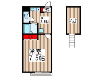 間取図 ﾒｲﾝｼﾃｨｶﾞ-ﾃﾞﾝｴｽﾎﾟﾜ-ﾙ