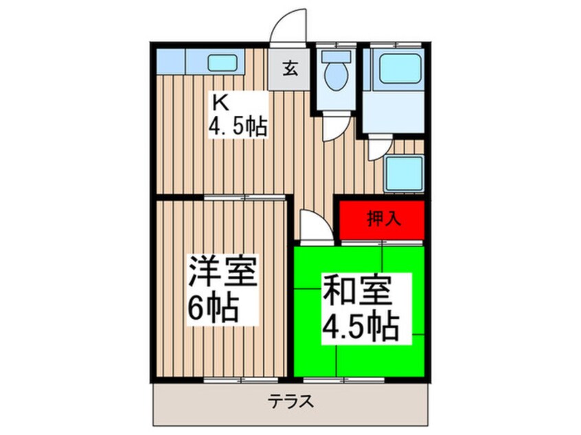 間取図 稲荷ハイツ