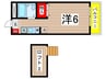 さくらハイムⅤ 1Rの間取り