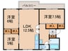 滝山第二住宅2-5-1号棟(509) 3LDKの間取り