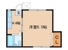 三洋ハウス 1Kの間取り