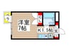 ヴィラ検見川 1Kの間取り