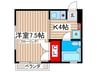 ヴィラ検見川 1Kの間取り