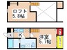 アルモ花園 1Kの間取り