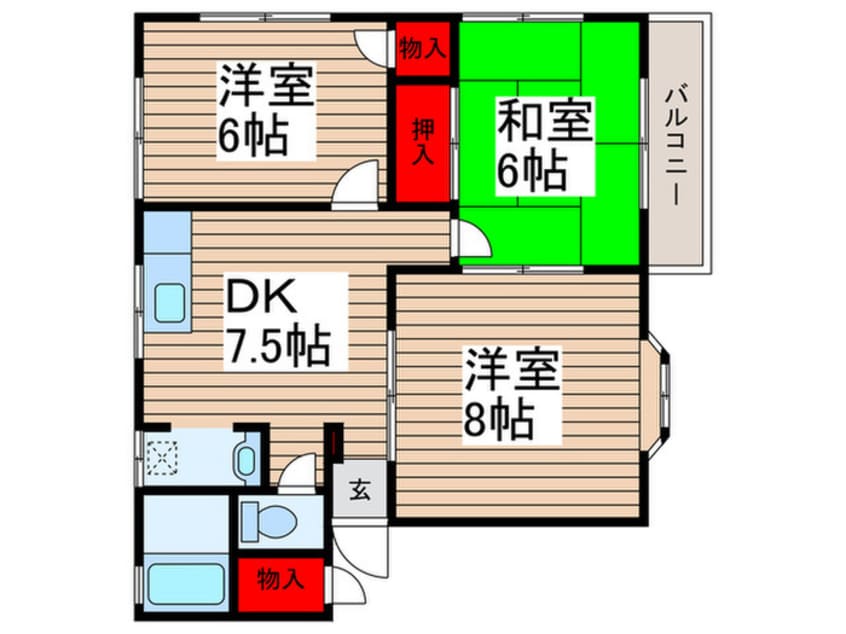 間取図 ソメヤハイツ