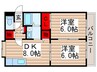 藤コ－ポＣ棟 2DKの間取り