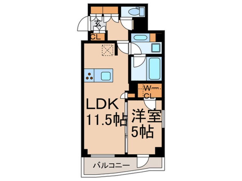 間取図 ｻﾞ･ﾊﾟｰｸﾊﾋﾞｵ三軒茶屋ﾃﾗｽ