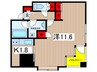 シルバラード 1Kの間取り