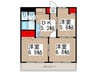 第３井上マンションＣ棟 3DKの間取り