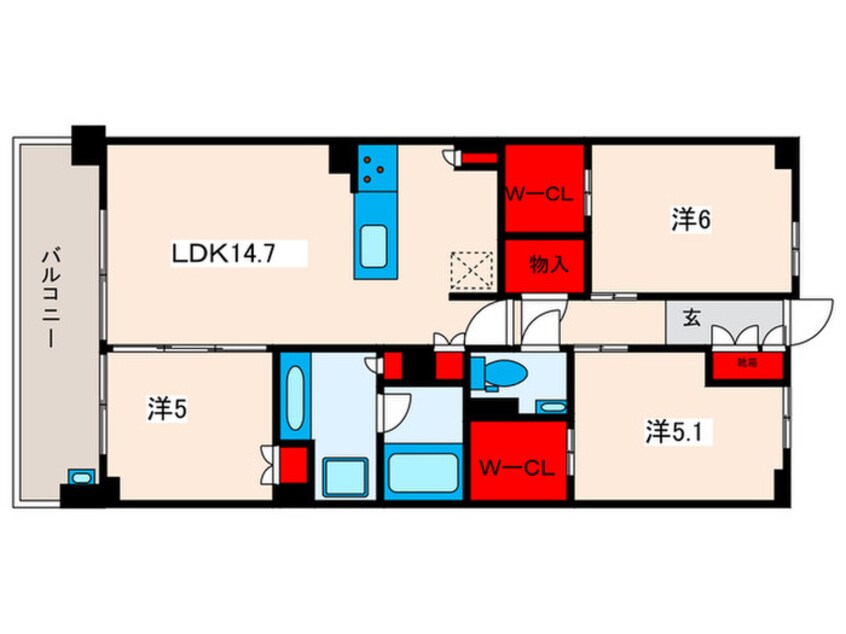 間取図 ドゥーエ町屋