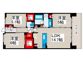 間取図 ドゥーエ町屋