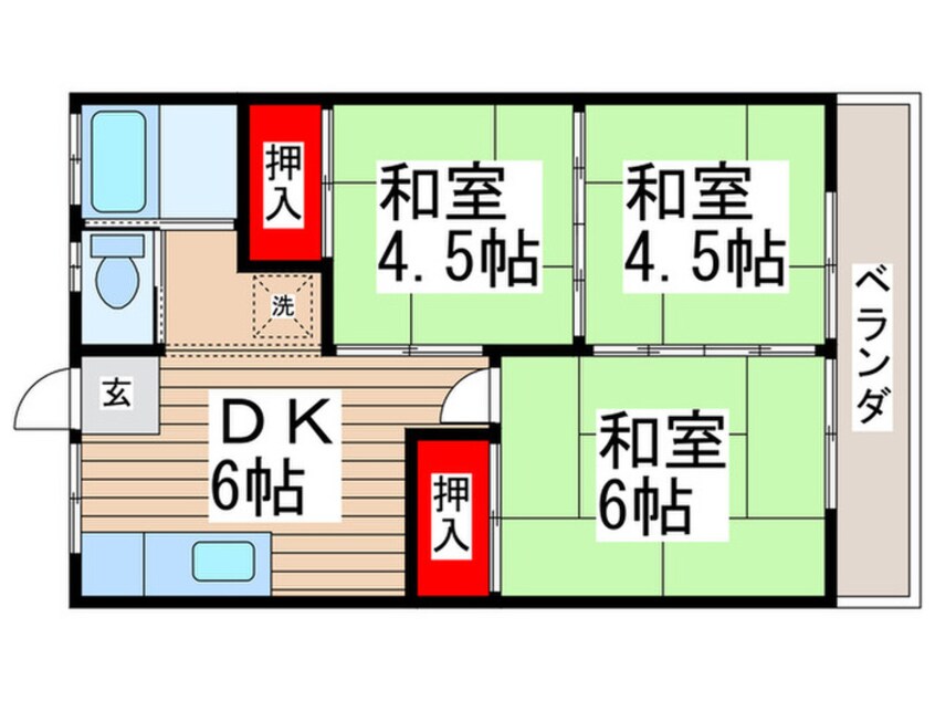 間取図 横須賀ハイツ