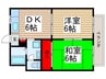 ボナール菅野 2DKの間取り