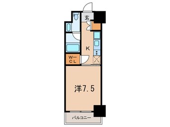 間取図 ﾊﾟｰｸﾘｭｸｽ白金monoｸﾞﾚｰｼﾞｭ(205)