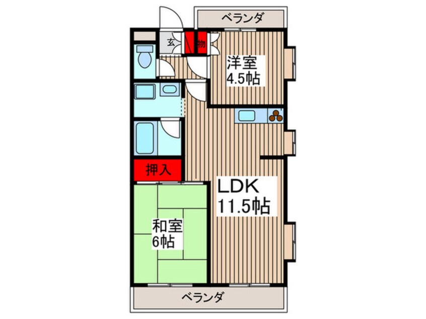 間取図 ジュネス　Ａ館