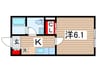 ＢＲＩＸ葛城 1Kの間取り