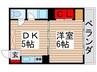 柳下マンション 1DKの間取り