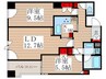 パークサイド・ウィングス(1011) 2LDKの間取り