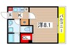 フルーム 1Kの間取り