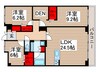 ロイヤルパ－クスシ－サ－ 3LDKの間取り