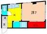 アサイハイツ 1Kの間取り
