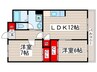 第２仲町マンション 2LDKの間取り