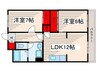 第２仲町マンション 2LDKの間取り