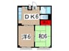 シャト－アズマ 2DKの間取り