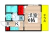 カ－サソレイユ梅島 1Kの間取り