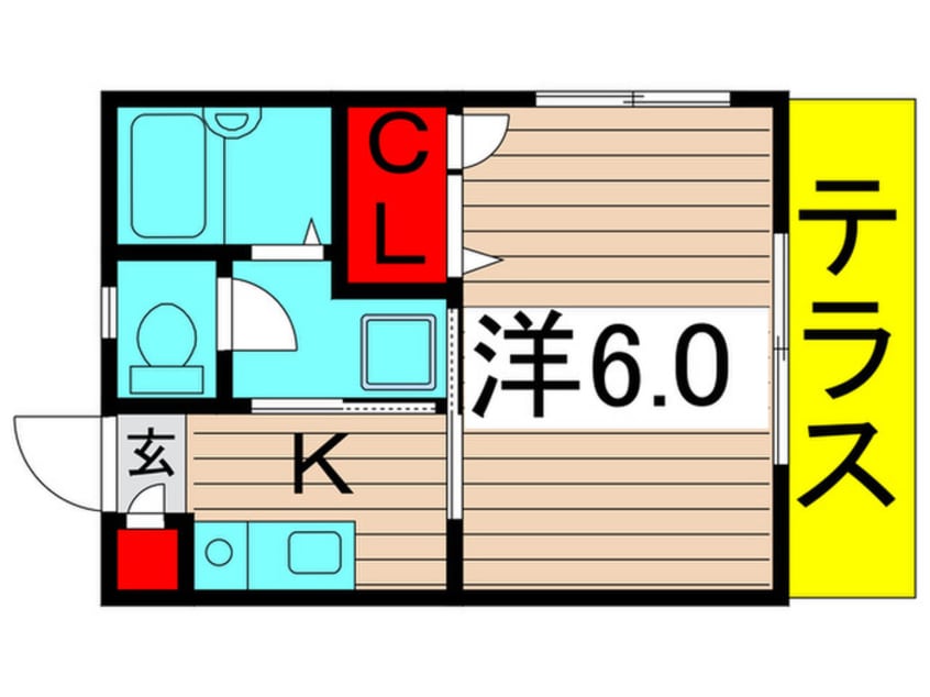 間取図 カ－サソレイユ梅島