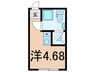 クラーニヒハウス 1Rの間取り