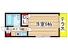 センチュリ－ハウスＢ 1Kの間取り