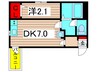PALM　TREE　ANNEX 1DKの間取り