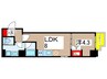 シーズンフラッツ菊川WEST 1LDKの間取り