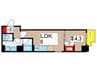 シーズンフラッツ菊川WEST 1LDKの間取り