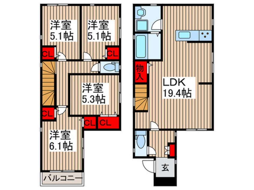 間取図 Ｋｏｌｅｔ日進＃19