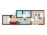 Ｆｌｅｕｒ　ｃｈｉｂａ 1Kの間取り