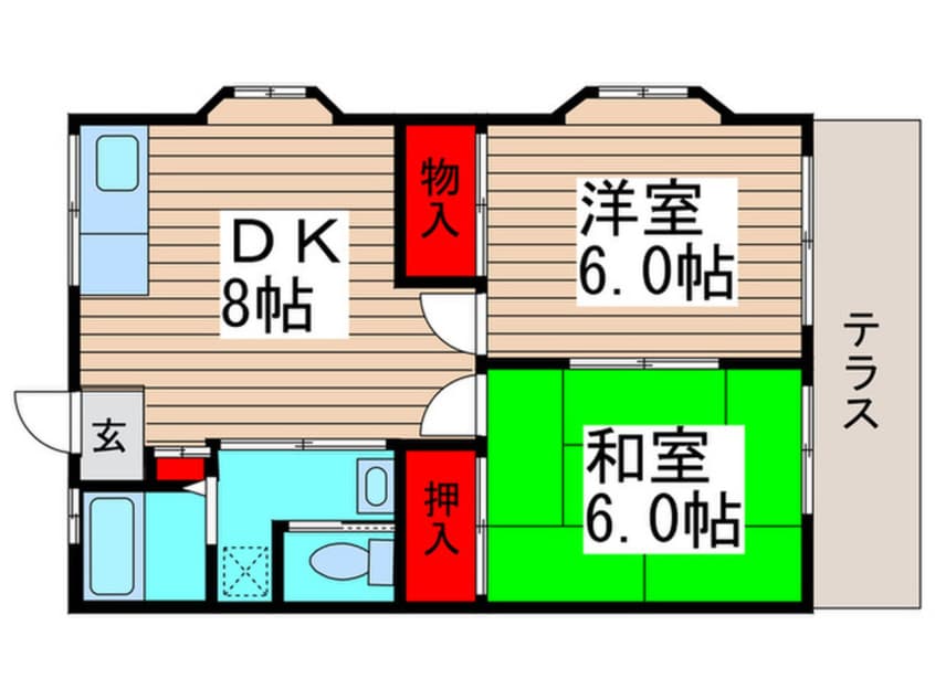 間取図 サンセイハイツ