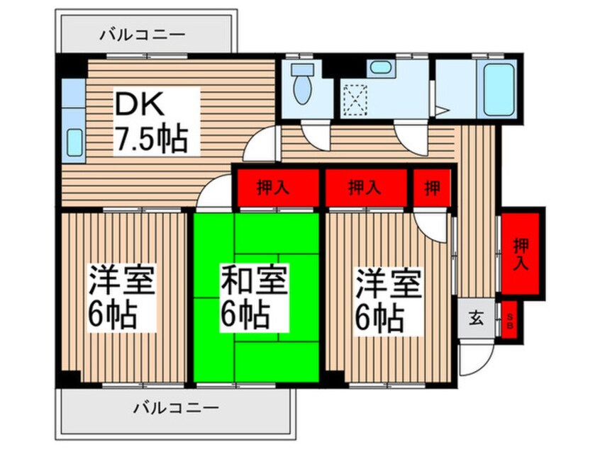 間取図 ベルシャトウ