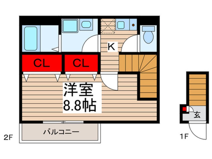 間取図 クレアール柴又８７４番館