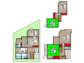 間取図 大野町４丁目貸家