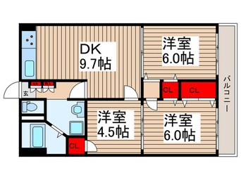 間取図 小栗原住宅１号棟（607）